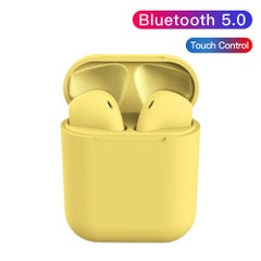 Inpods 12 TWS Popup Touch Control Bluetooth Wireless Earbuds Yellow