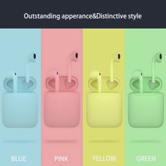Generic Inpods 12 TWS Popup Touch Control Bluetooth Wireless Earbuds Yellow  - Image 5