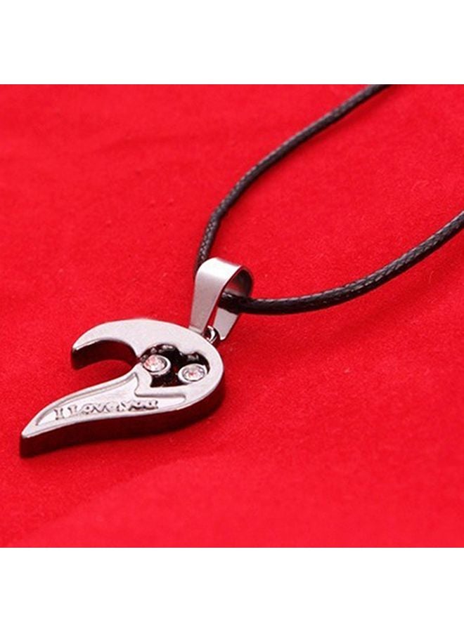 2-Piece Rhinestone Studded Couple Necklace - Image 4