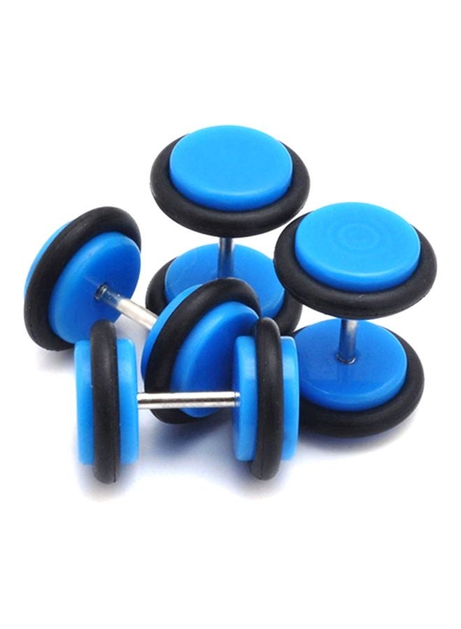 Pair Of 2 Dumbbell Style Stud Earrings 