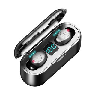 F9 8 TWS Bluetooth Wireless Led Power Display Earbuds With Fingerprint Touch Control Black - v1605769832/N42303711A_1