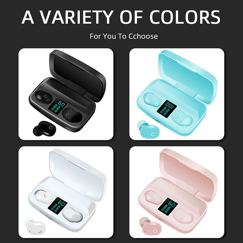 A16 TWS Bluetooth Wireless Led Power Display Earbuds With Fingerprint Touch Control White