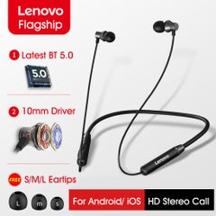 HE05 Bluetooth Wireless Neckband Stereo Earphone Black