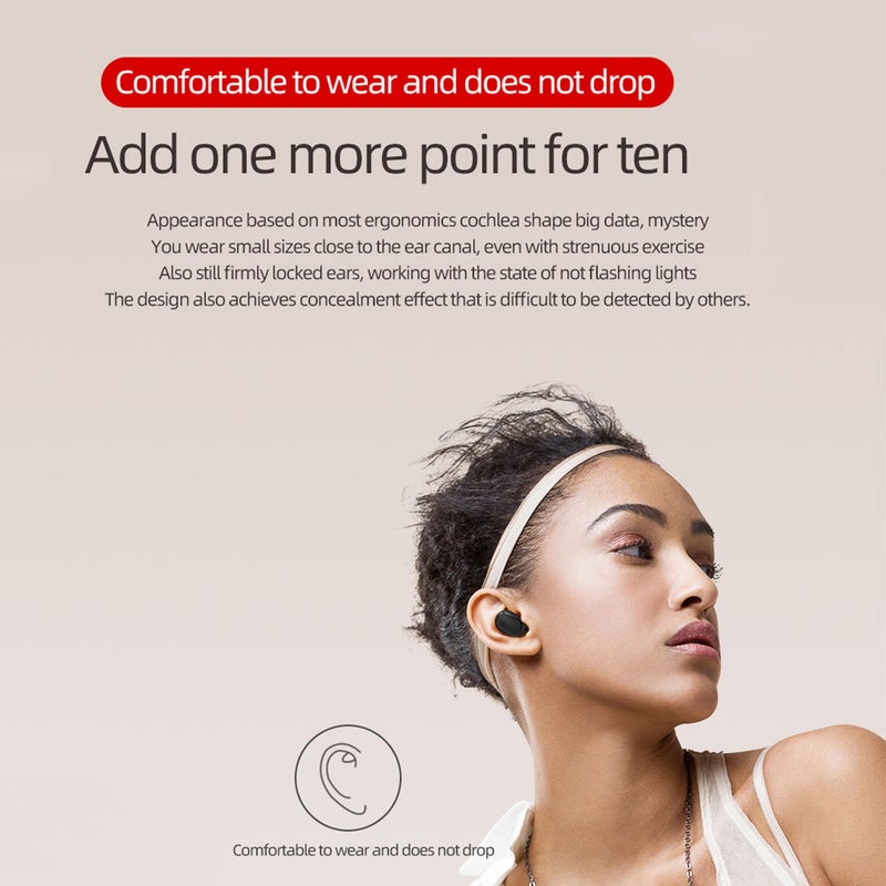 Generic - A6S Mini TWS Wireless Bluetooth Stereo Earbuds White - Image 1