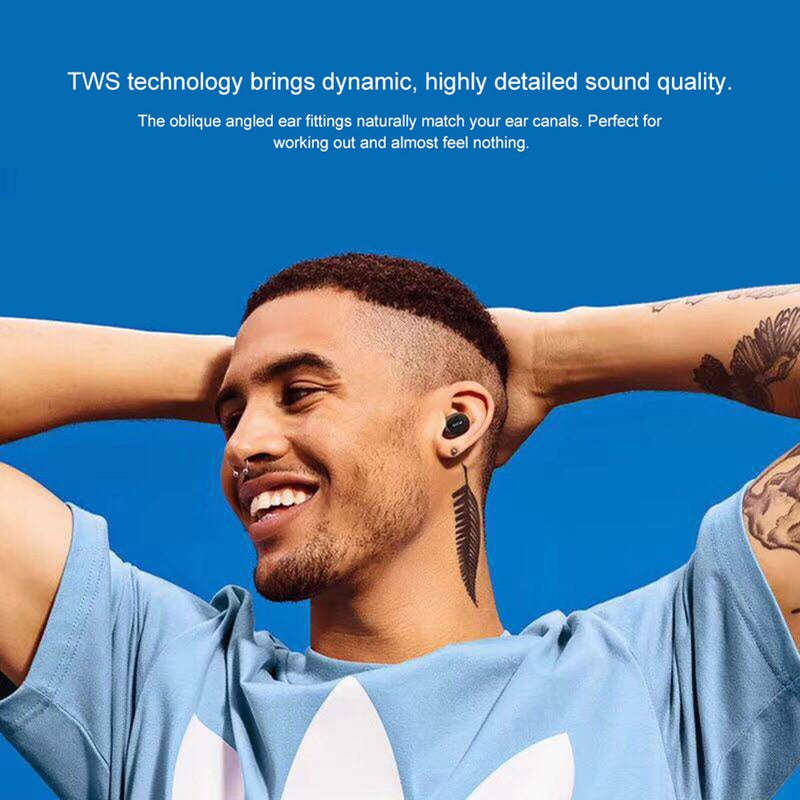 T1C Stylish Wireless In Ear Bluetooth Earbuds Black