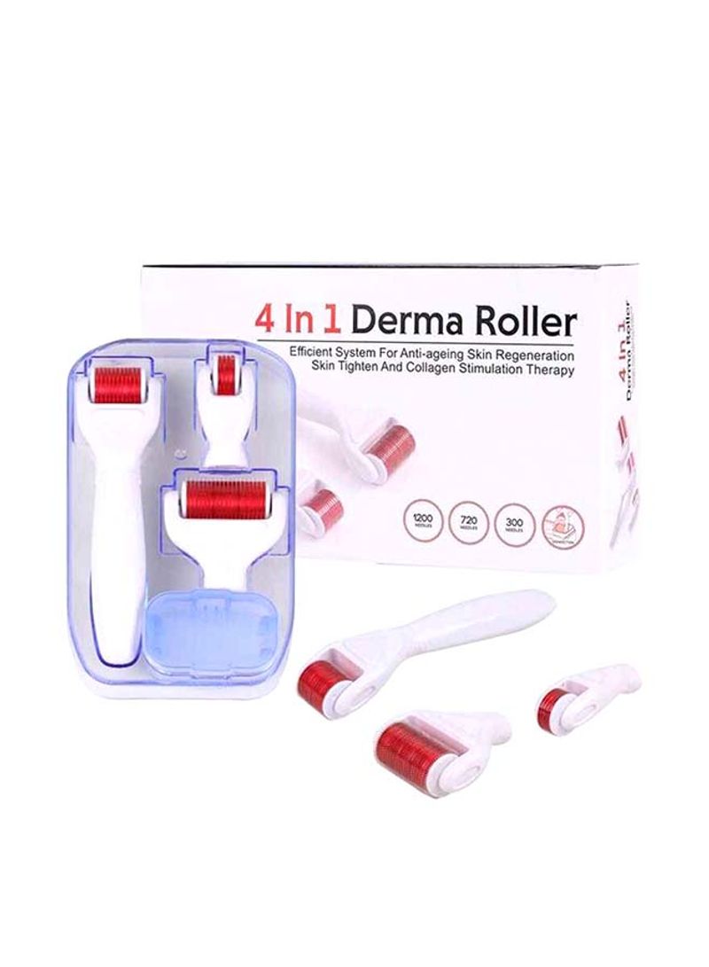 أرت لوك مجموعة ديرما رولر 4 في 1 أحمر/أبيض 3x5x1بوصة - Image 1