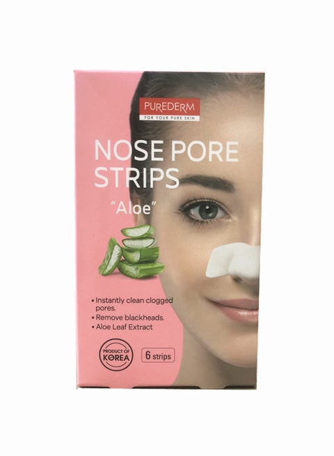 6-Piece Nose Pore Strips Aloe White