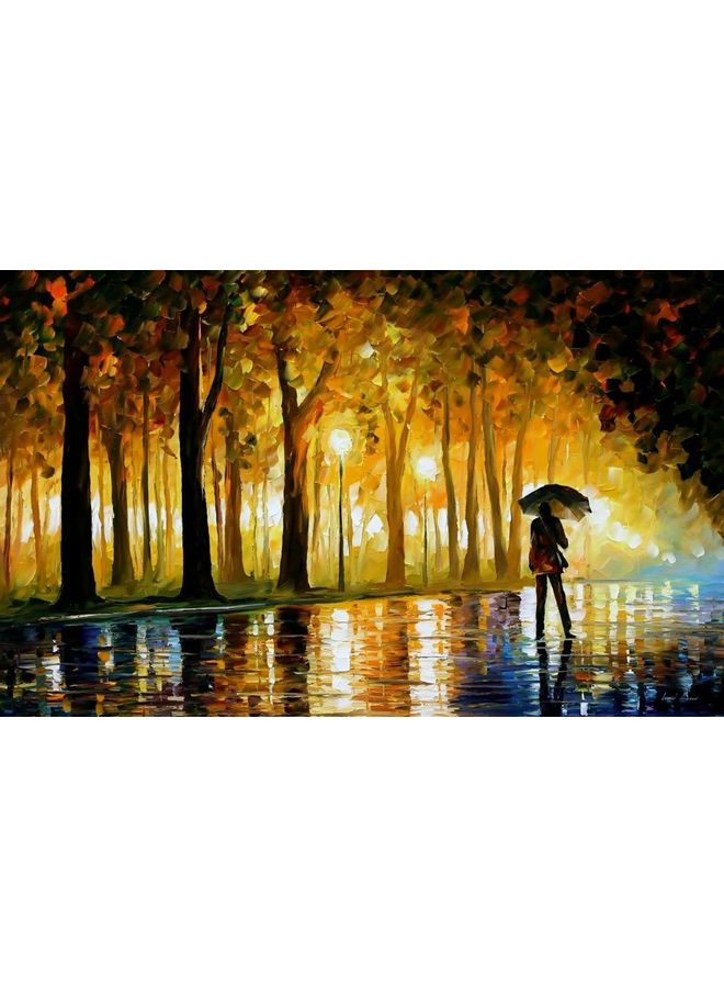 لوحة فنية بإطار من الفينيل بتصميم منظر طبيعي متعدد الألوان 70x25سم