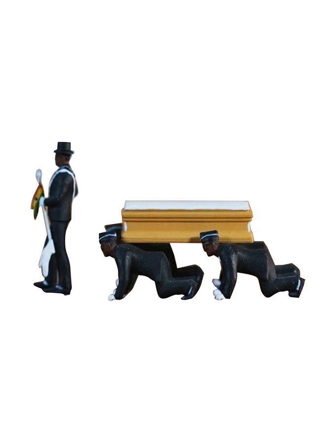 Generic 1/64 Ghana Funeral Coffin Dancing Pallbearer Team Model Action Figure Car Decor 20 x 10 x 20cm 