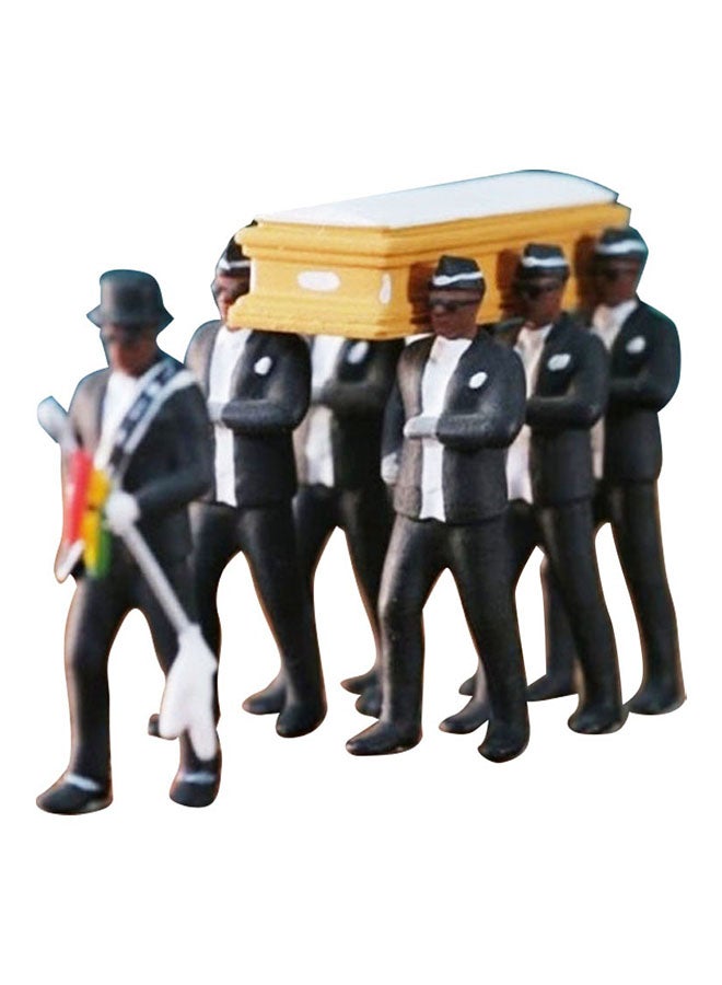مجسم لشخصية الأكشن جنازة غانا من فيلم "Coffin Dancing Pallbearer Team" لديكور السيارة" 20*10*20سم