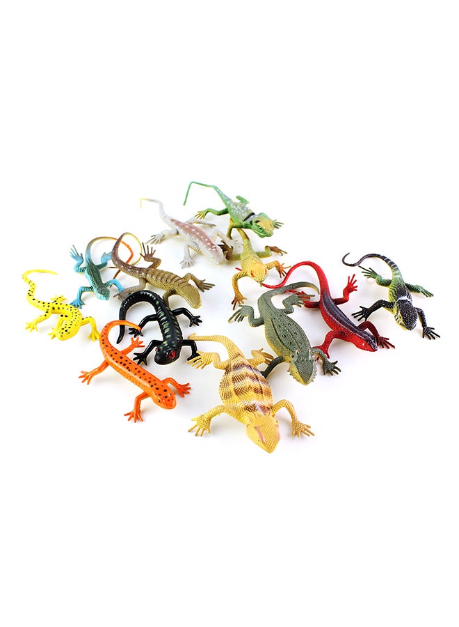Generic 12 - Pieces Of Mini Simulation Lizard Gecko Animal Model Magic Trick Kids Education Toy 20 x 10 x 20cm 
