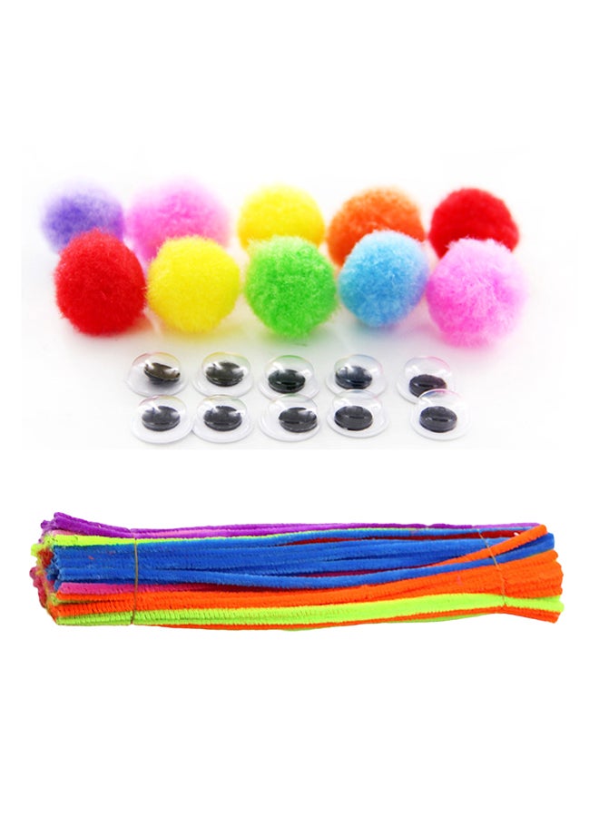 100Pcs Colorful Chenille Stems Pipe Cleaners DIY Art Crafts Development Kids Toy 20*10*20cm 