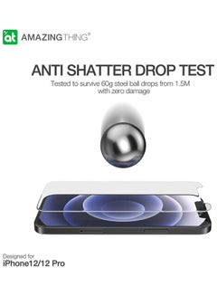 AMAZINGthing Tempered Glass Screen Protector For iPhone 12/12 Pro Clear  - Image 3