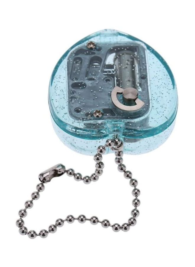 Heart Shape Music Box With Chain Blue/Silver  - Image 1