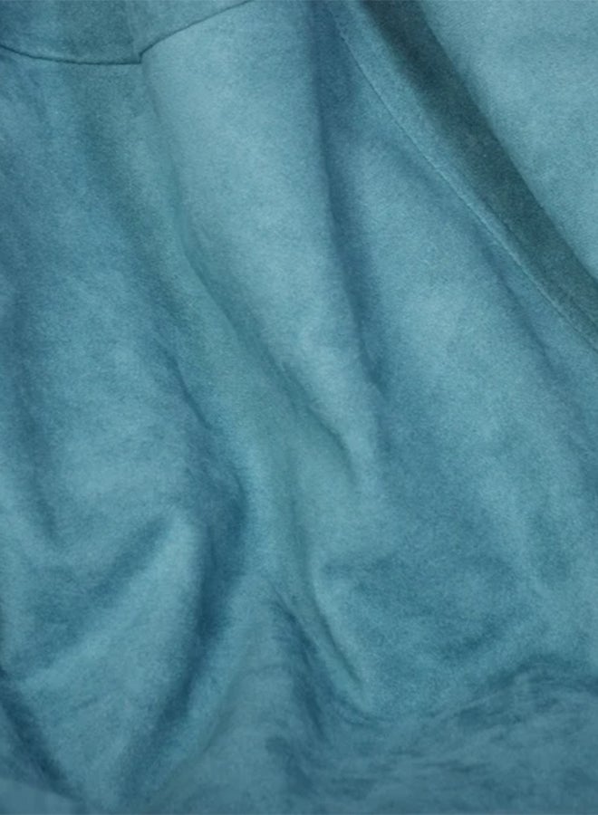 ماركة غير محددة مقعد بين باج لوكس ديكورا مخملي من الجلد السويدي أزرق 80x80x50Ø³Ù†ØªÙŠÙ…ØªØ±  - Image 2