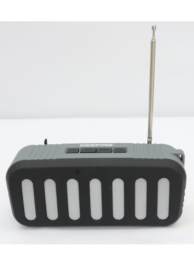 GEEPAS - Rechargeable Bluetooth Speaker Grey - Image 1