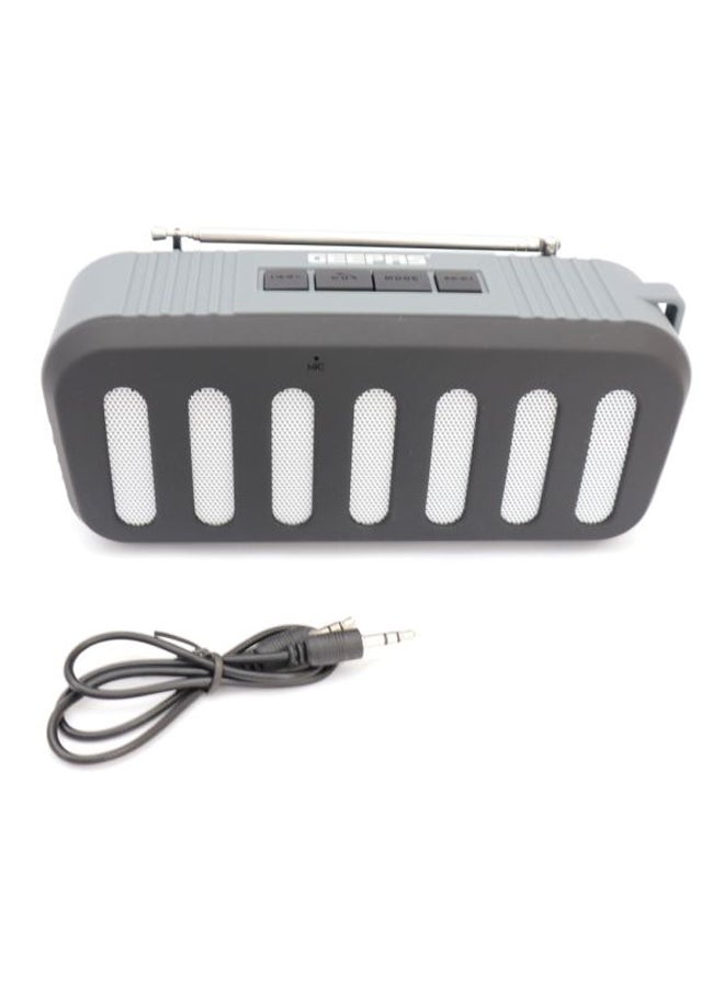 GEEPAS - Rechargeable Bluetooth Speaker Grey - Image 1