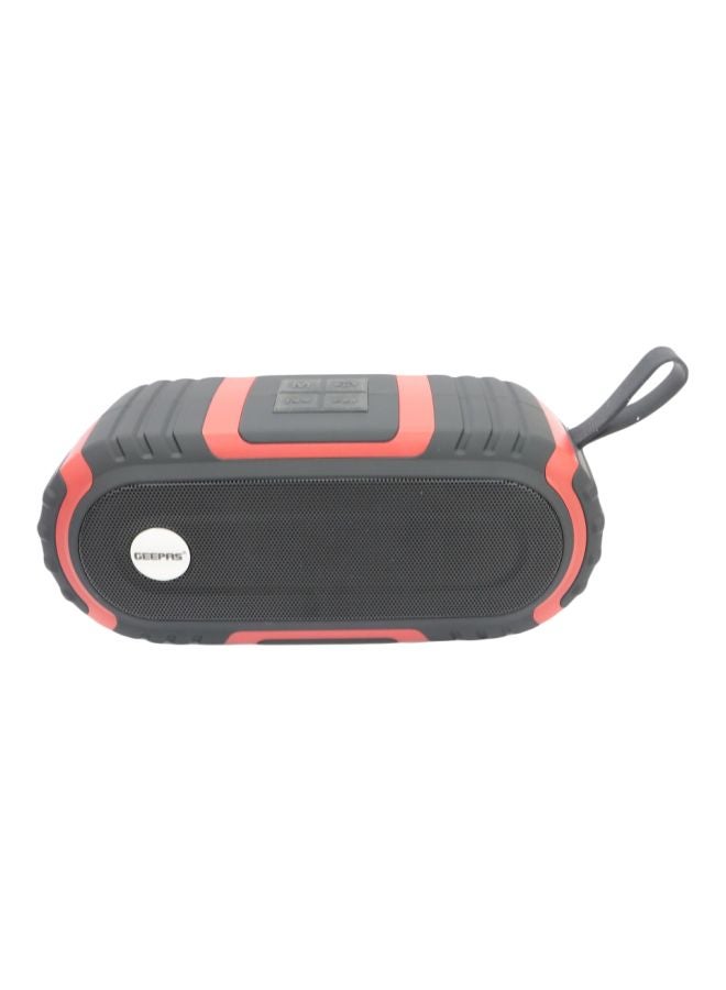 GEEPAS Waterproof Bluetooth Speaker Black/Red  - Image 1
