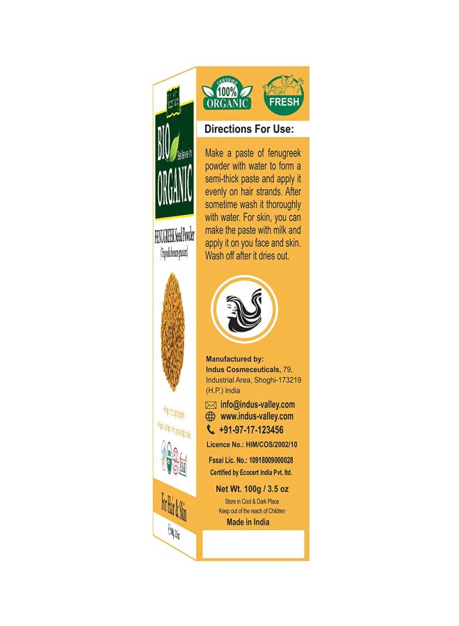 Indus Valley Bio Organic Fenugreek Seed Powder 100grams  - Image 2