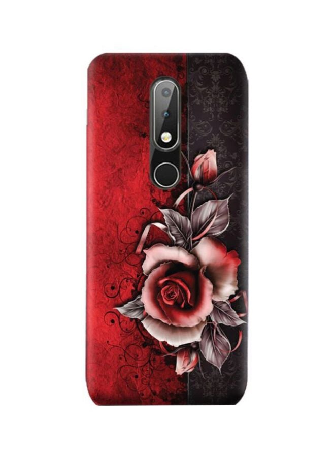 غطاء حماية واقٍ لهاتف نوكيا 6.1 بلاس نمط وردي كلاسيكي متعدد الألوان