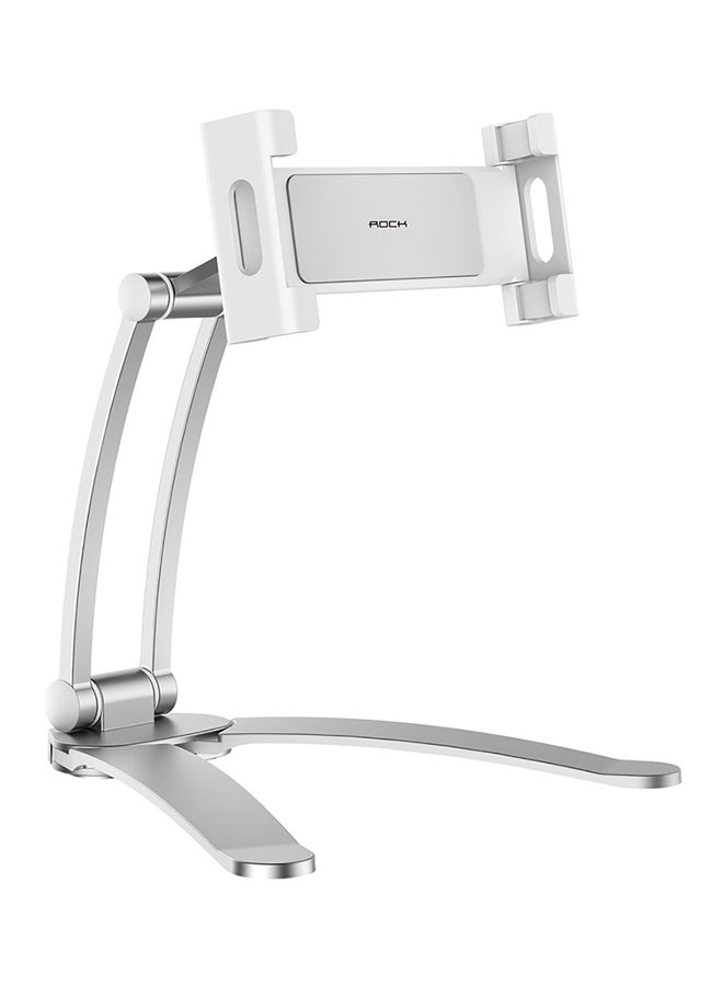 Rock Universal Adjustable Suspensible Desktop Phone Tablet Stand Silver - Image 1