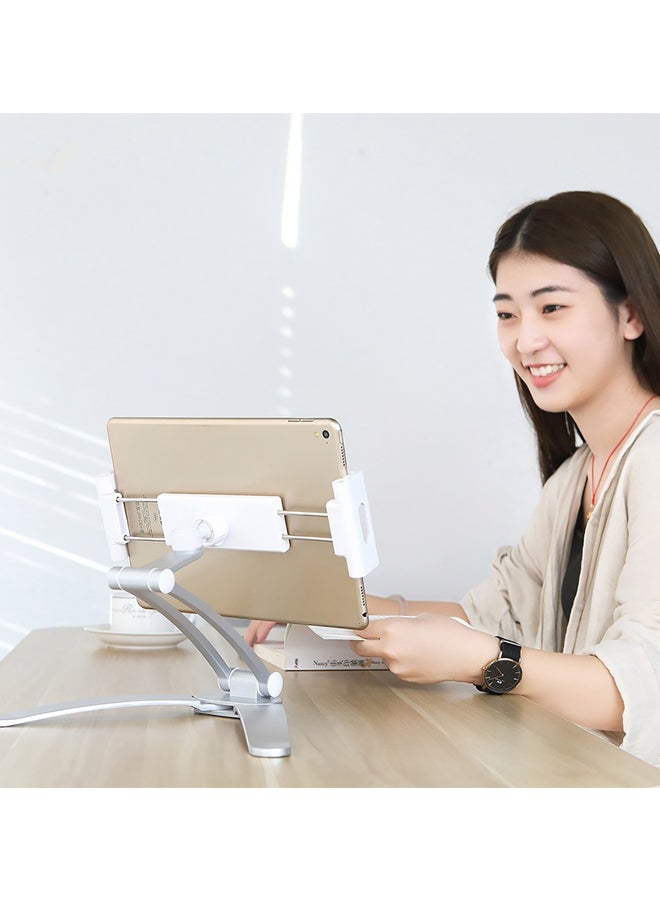 Rock Universal Adjustable Suspensible Desktop Phone Tablet Stand Silver - Image 5