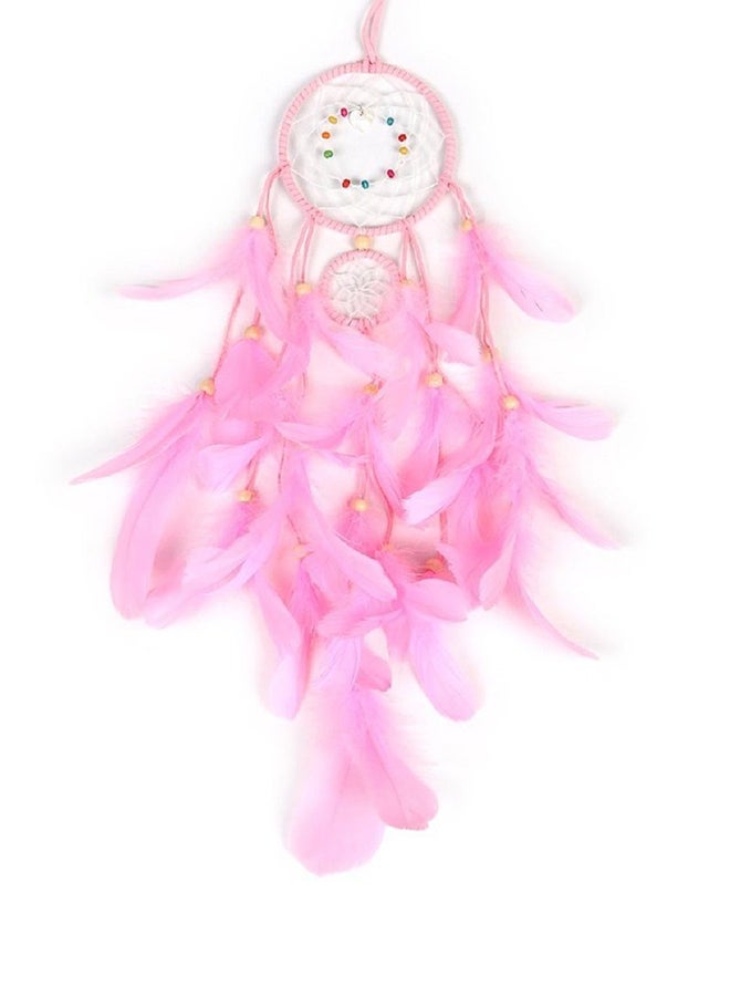 Feather Dream Catcher Pink 11.5x45cm