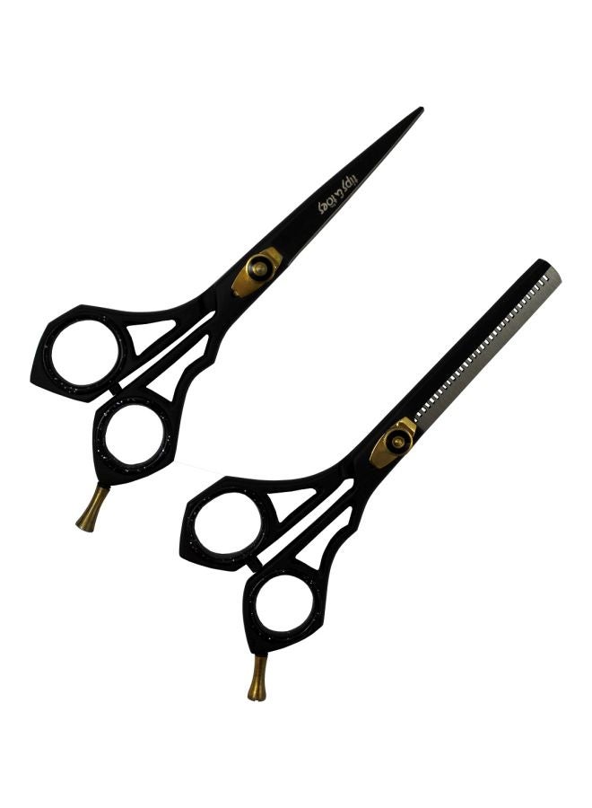 Tips & Toes 10-Piece Barber Hair Cutting Set Black/Silver  - Image 2