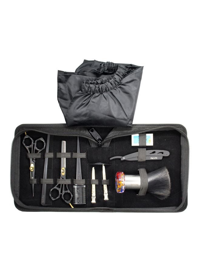 Tips & Toes 10-Piece Barber Hair Cutting Set Black/Silver  - Image 3