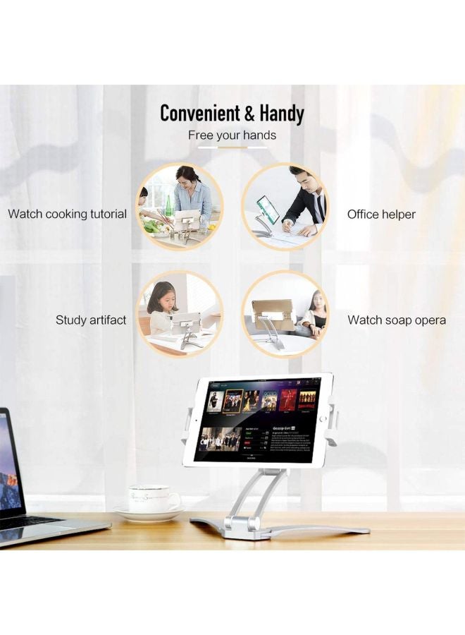 روك حامل للهاتف بتصميم قابل للتعديل لهاتف أبل آيفون XS ماكس/ آي باد فضي - Image 4