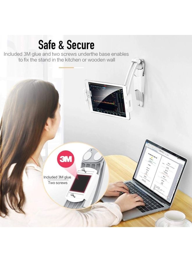 روك حامل للهاتف بتصميم قابل للتعديل لهاتف أبل آيفون XS ماكس/ آي باد فضي - Image 3