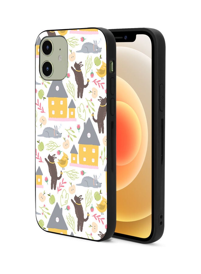 Okteq Protective Snap Case Cover For Apple iPhone 12 Birds Yellow House - Image 1