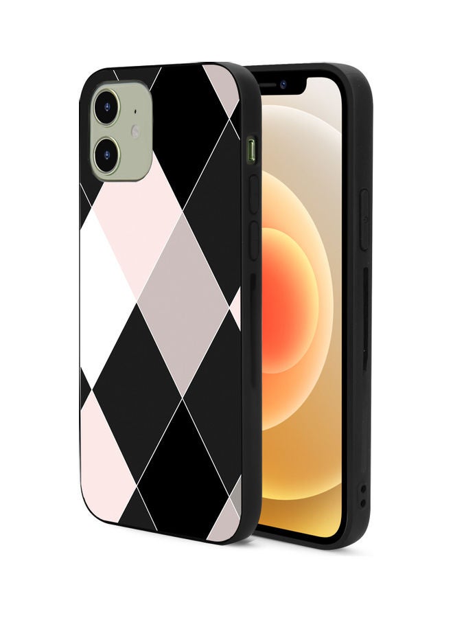 Okteq Protective Snap Case Cover For Apple iPhone 12 Carohat White Black  - Image 1