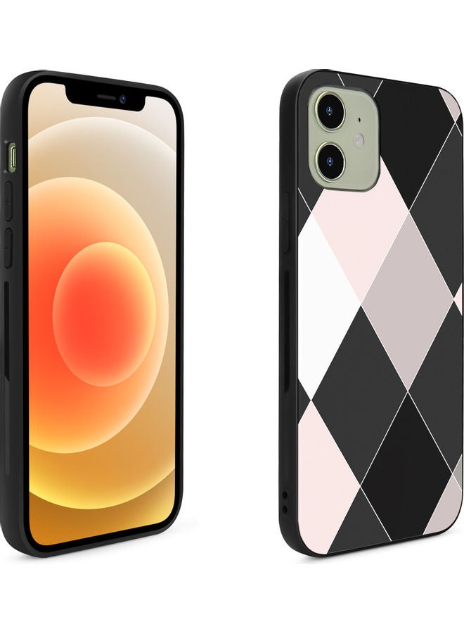 Okteq Protective Snap Case Cover For Apple iPhone 12 Carohat White Black  - Image 2