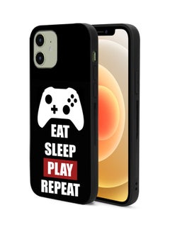 Protective Case Cover For Apple iPhone 12 Eat Sleep Play Repeat