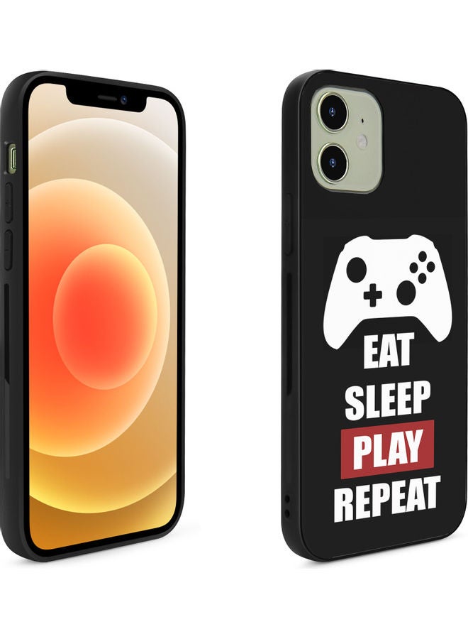 Okteq - Protective Case Cover For Apple iPhone 12 Eat Sleep Play Repeat - Image 1