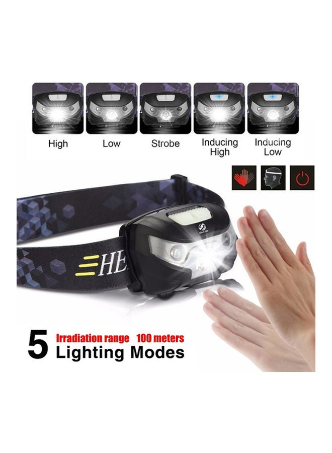 ماركة غير محددة مصباح رأس صغير بإضاءة LED قابل للشحن بمنفذ USB يعمل بالحث بالأشعة تحت الحمراء ومناسب للتخييم وصيد الأسماك 20 x 10 x 20سم  - Image 1