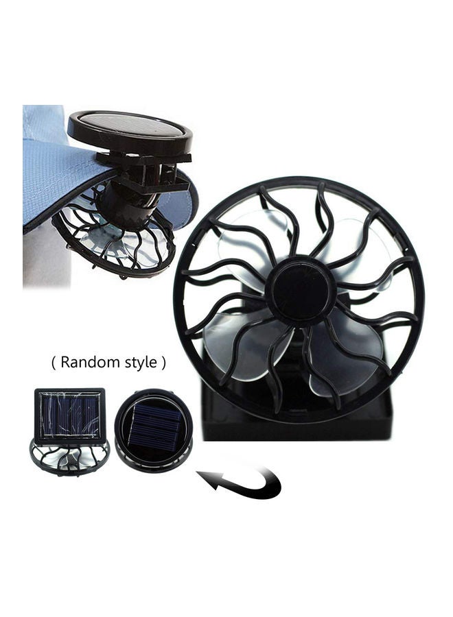 Generic Summer Portable Mini Solar Power Cooling Fan Air Cooler For Traveling Fishing 20 x 10 x 20cm  - Image 1