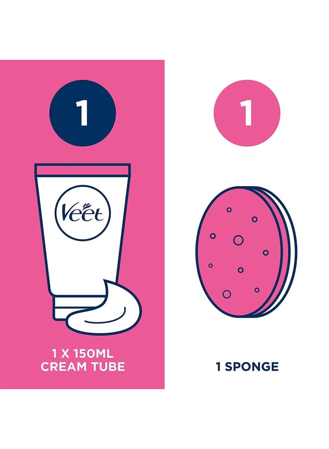 Veet In Shower Hair Removal Cream White 150ml - Image 2