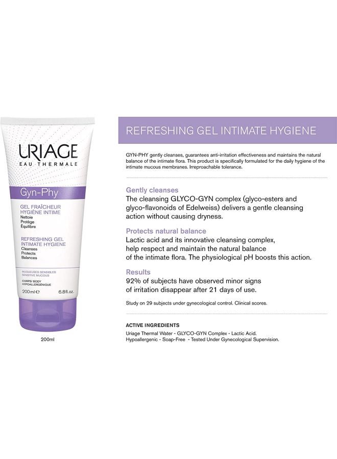 Uriage Gyn-Phy Intimate Hygiene Refreshing Cleansing Gel 200ml - Image 3