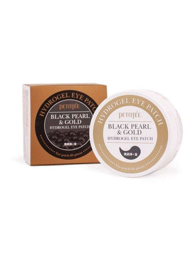 Petitfee - 60-Piece Black Pearl Gold Hydrogel Eye Patch 3.2 x 3.2 x 1.7inch - Image 1