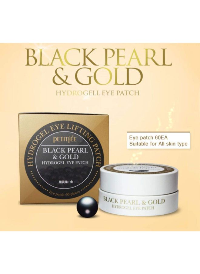 Petitfee - 60-Piece Black Pearl Gold Hydrogel Eye Patch 3.2 x 3.2 x 1.7inch - Image 1