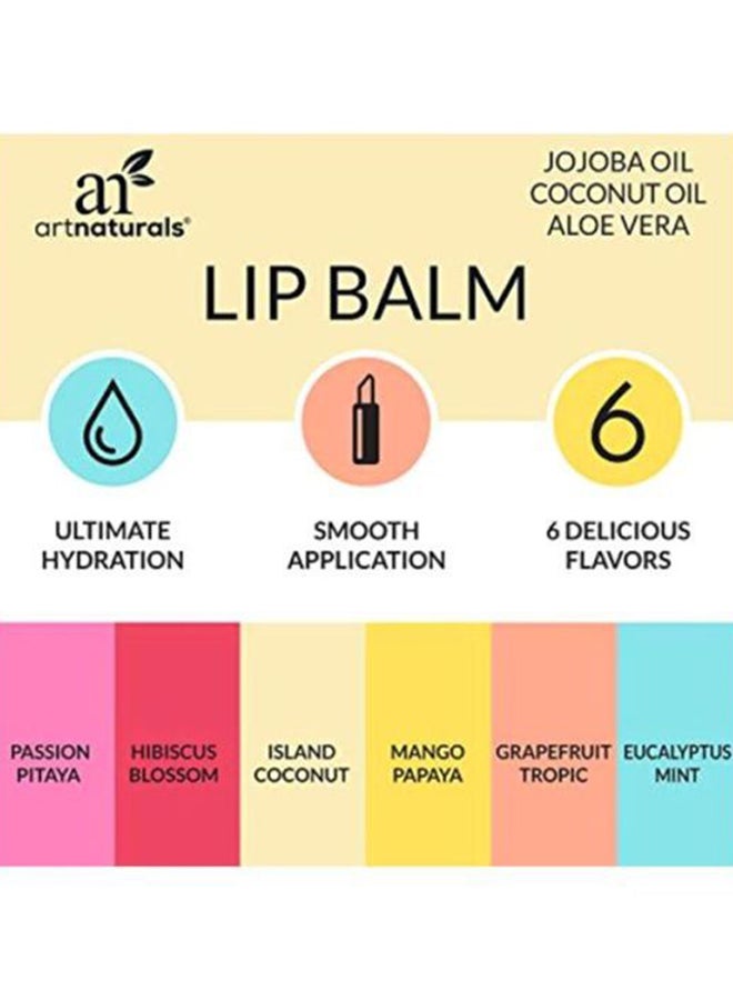 آرت ناتشورالز مجموعة مرطب شفاه بشمع العسل الطبيعي مكونة من 6 قطع - Image 2