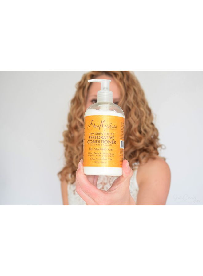 SheaMoisture Raw Butter Restorative Conditioner White/Yellow 384.45ml  - Image 4