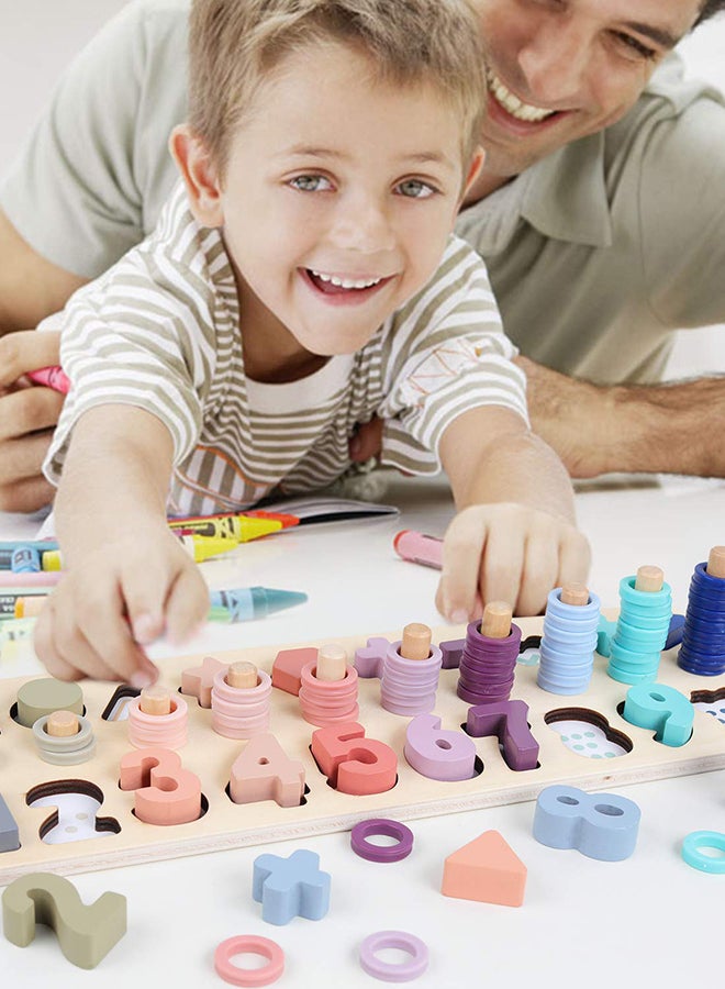 لعبة عدّاد وأحجية تركيب قطع ثلاثية الأبعاد بتصميم أرقام وأشكال - Image 2