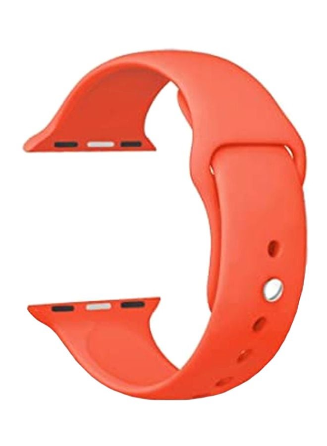 أوزون سوار بديل لساعة أبل 1‏/2‏/3‏/4‏ مقاس 38-40 مم برتقالي - Image 1