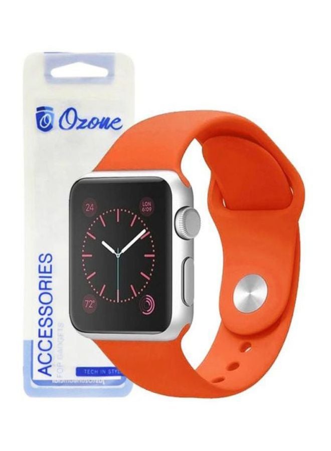 أوزون سوار بديل لساعة أبل 1‏/2‏/3‏/4‏ مقاس 38-40 مم برتقالي - Image 3