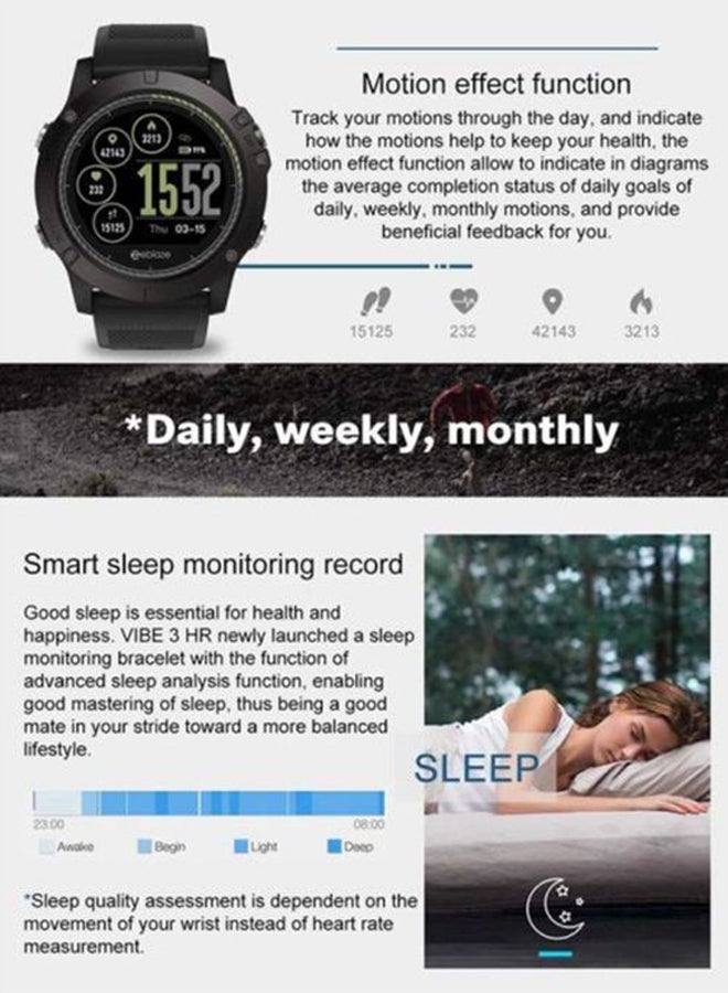 Zeblaze Vibe 3 HR Smartwatch Black  - Image 5
