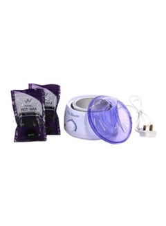 Pro-Wax100 Pack Of 3 Hair Waxing Machine With Lavender Waxes White/Purple/Blue  - Image 1