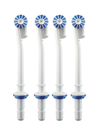 ED 17-4 Replacement Nozzle Tips for Oxyjet; Removes bacteria from hard-to-reach areas & Gum line. White/Blue - v1605790224/N22099047A_1
